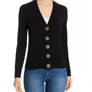 Tory Burch Simone V-Neck Cardigan Sweater